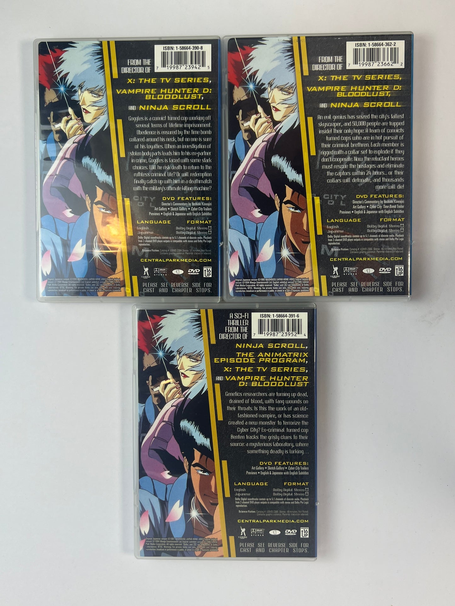 DVD - Cyber City - Complete Series Box Set - English / Japanese - U.S. Manga - 1995
