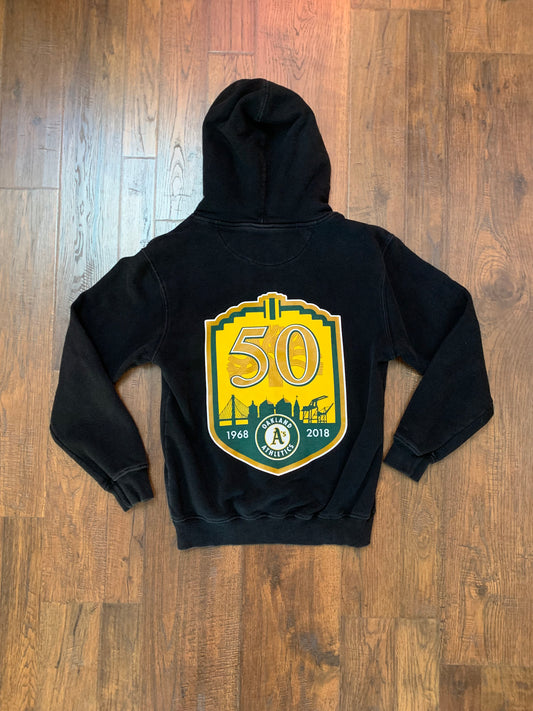 Pro-Tag Oakland Athletics Graphic Hoodie Sweatshirt - Black - Small