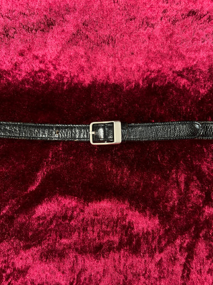 Vintage Roberto Fabris Leather Crossbody Bag - Black Lizard Embossed Purse