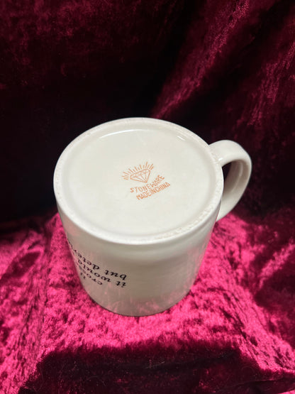 Vintage Mug - Novelty Stoneware Coffee Cup - If Man Could Be Crossed With The Cat - Made In China