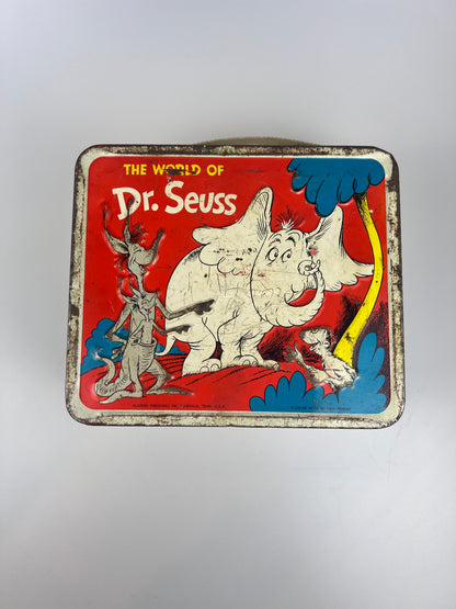 Vintage Metal Lunchbox - The World of Dr. Seuss - Cat in the Hat - 1970 | No Thermos