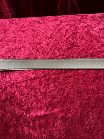 Vintage Leather Belt – Black Alligator Embossed with Silver Buckle - Size 30