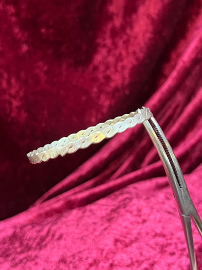 Vintage Jewelry - Bangle Bracelet - 925 Sterling Silver - Braided Twist