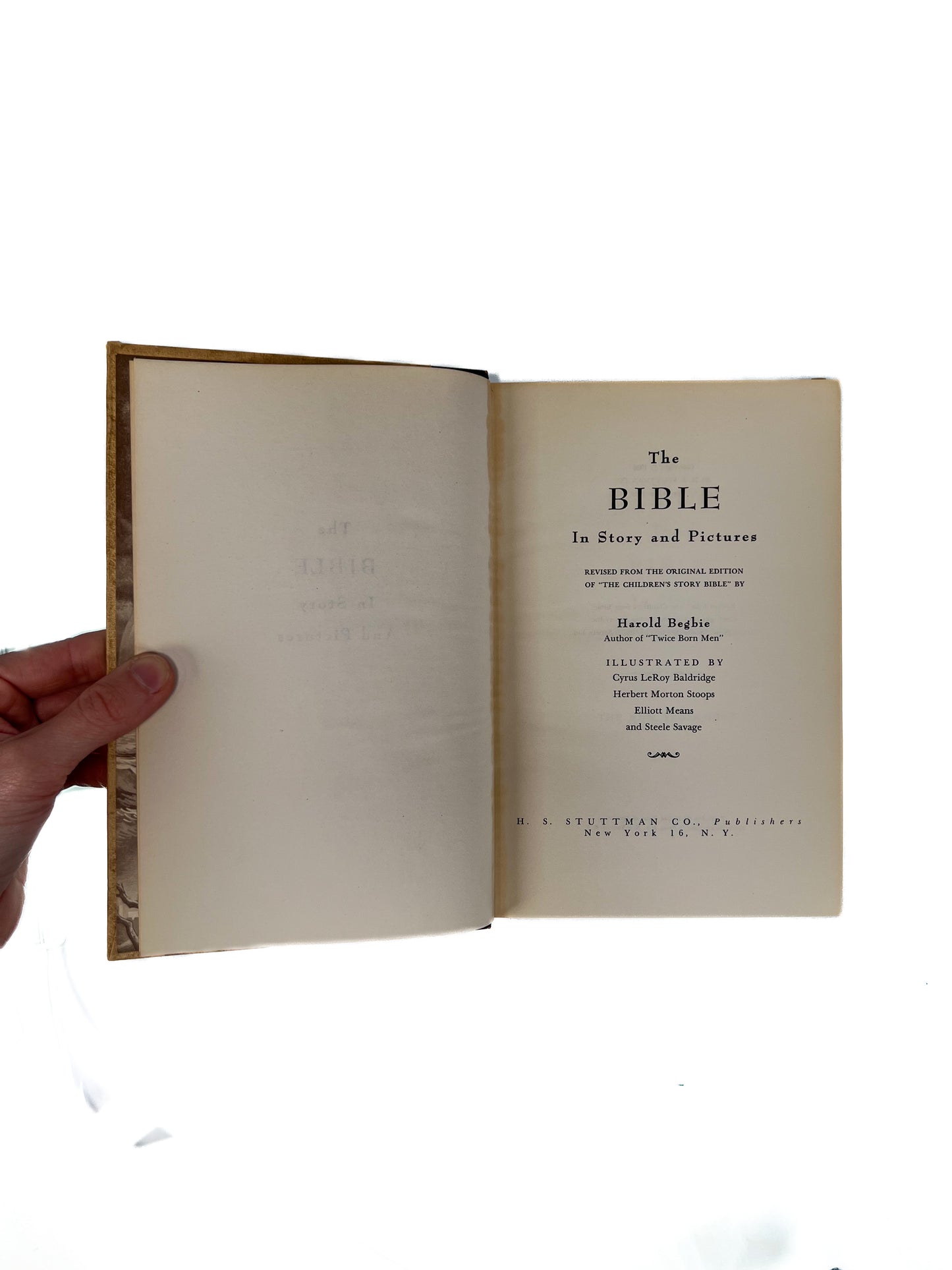 Vintage Hardcover - The Bible in Story and Pictures - Harold Begbie - 1956