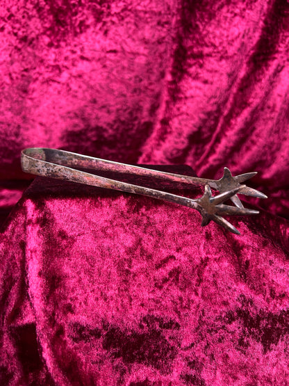 Vintage Kitchen - Sugar Cube Tongs - Dragon Claws - Silver Plate - Leonard EPNS