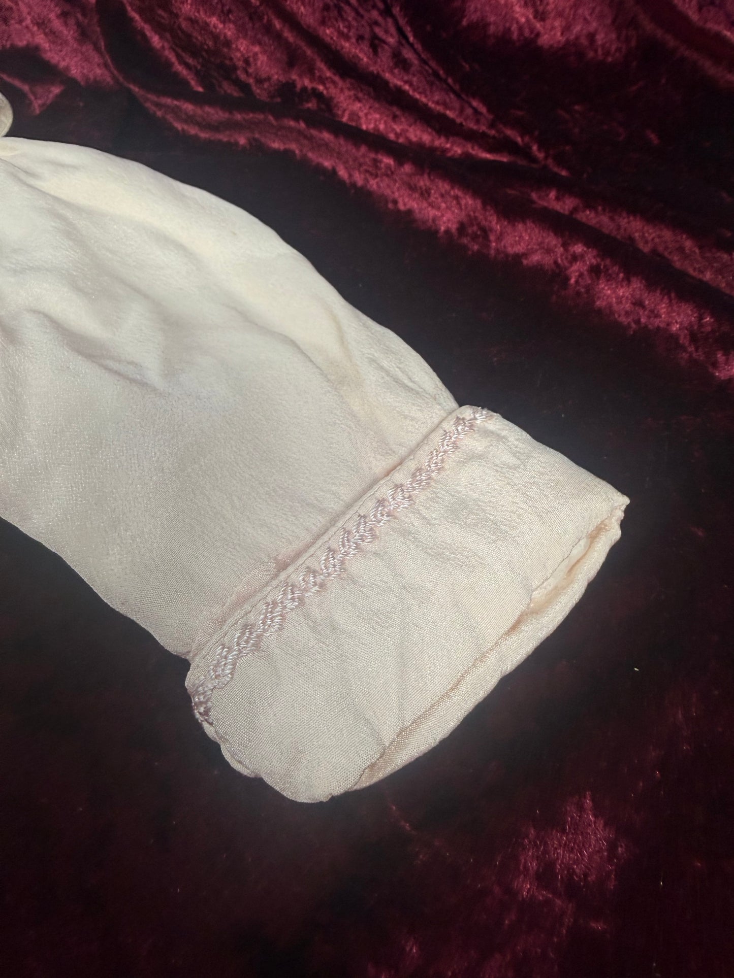 Vintage Pink Silk Baby Capelet – Hand Smocked Nursery Heirloom