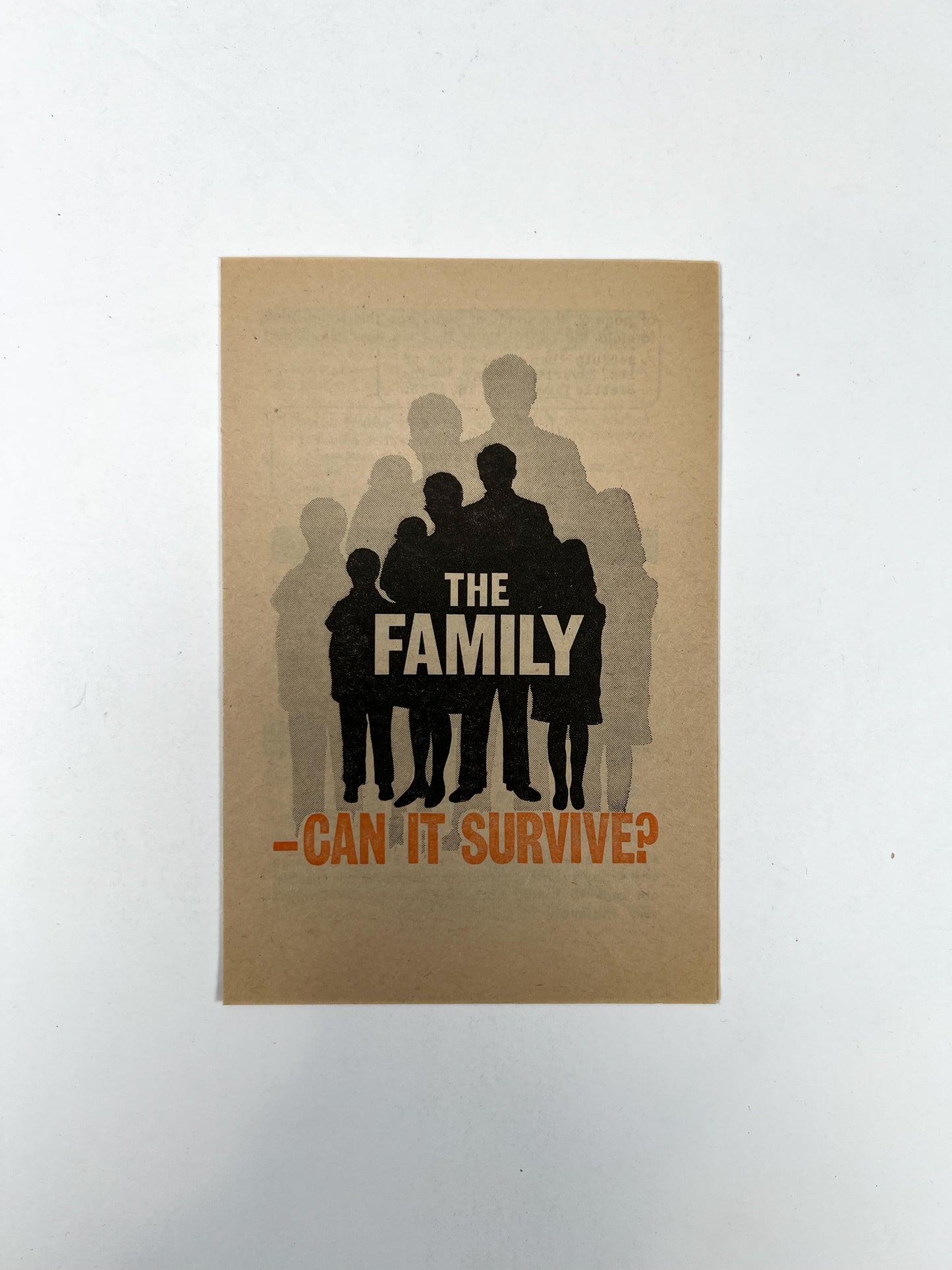 Vintage Ephemera - Religious Pamphlet - The Family: Can It Survive?