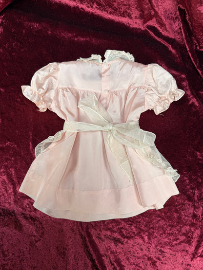 Vintage Mid Century Baby Dress – Pink Pinafore - Toni Togs - 18 Months