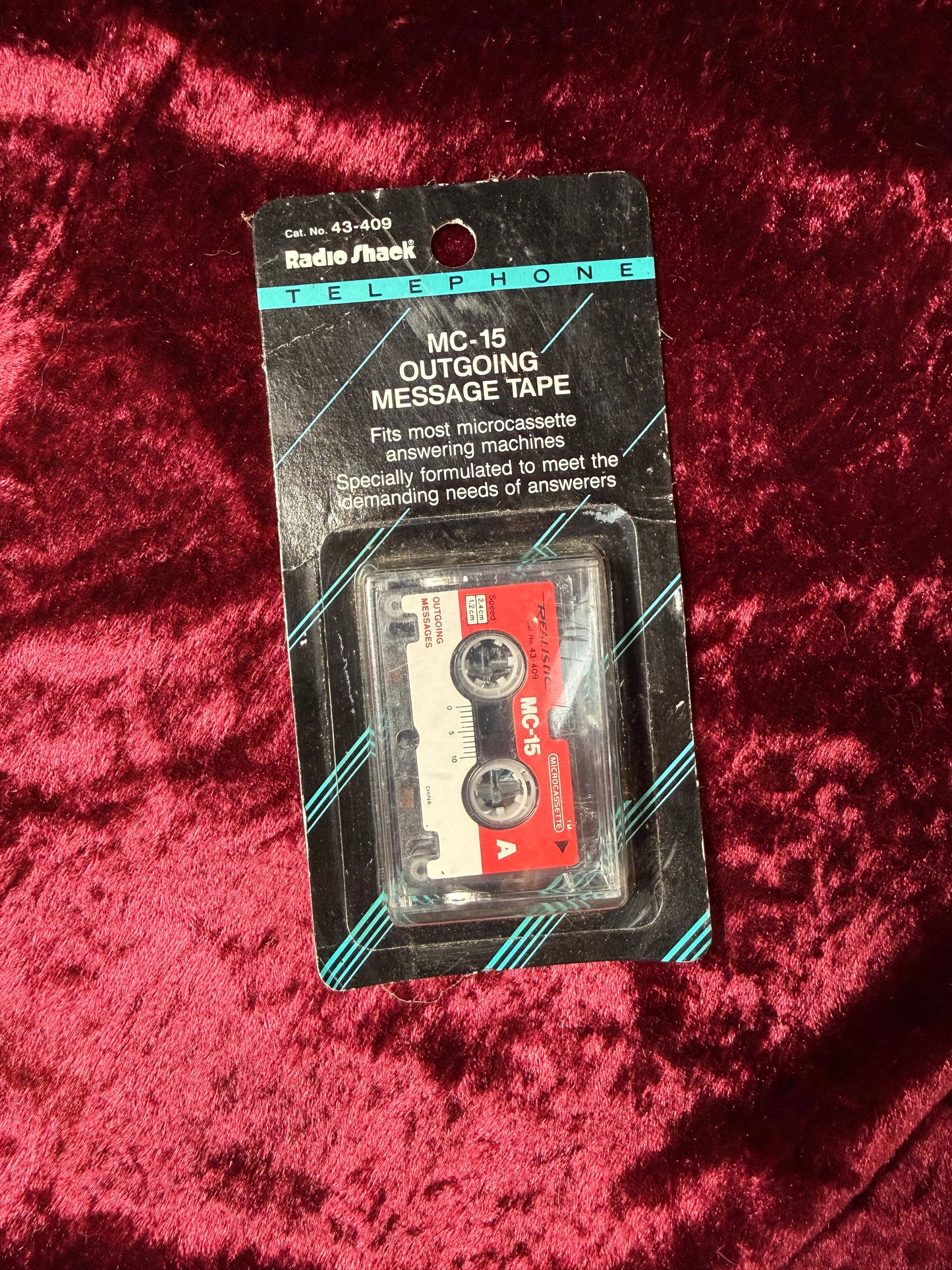 Vintage Analog Media - Radio Shack Microcassette - MC-15 Outgoing Message Tape