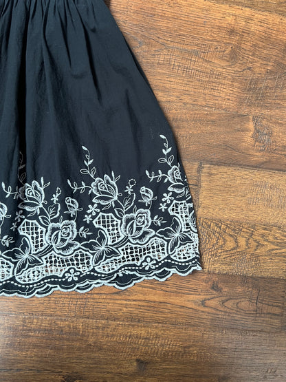 Vintage Clothing - Y2K A-Line Skater Dress - Black and White - Medium - Trixxi
