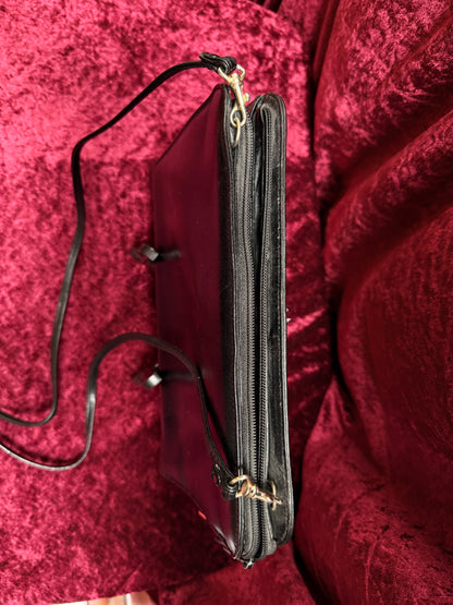 Vintage Accessories - Saks Fifth Avenue Black Clutch with Detachable Shoulder Strap