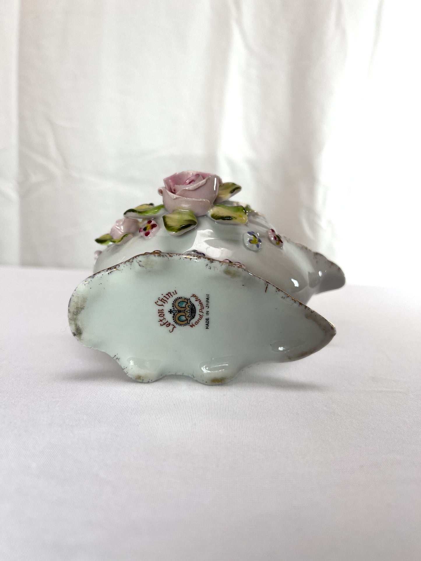 Vintage Trinket Dish - Porcelain Princess Swan - Lefton China