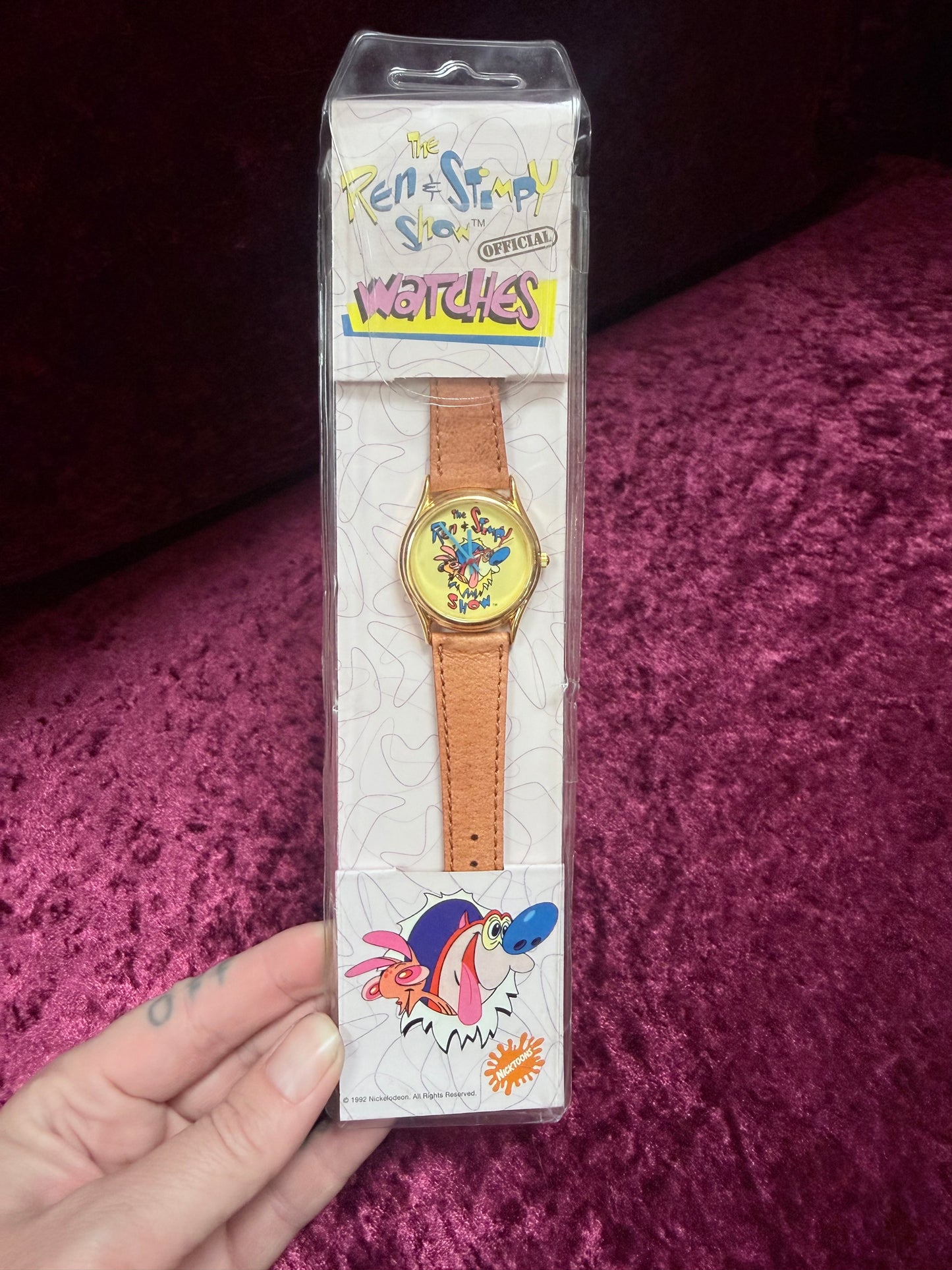 Vintage 1992 Ren & Stimpy Watch - Official Nickelodeon Wristwatch in Original Package