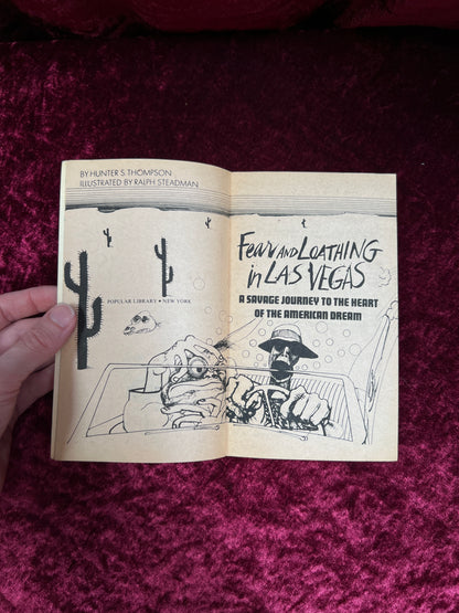 Vintage Paperback Book - Fear and Loathing in Las Vegas - Hunter S. Thompson - Popular Library 1971