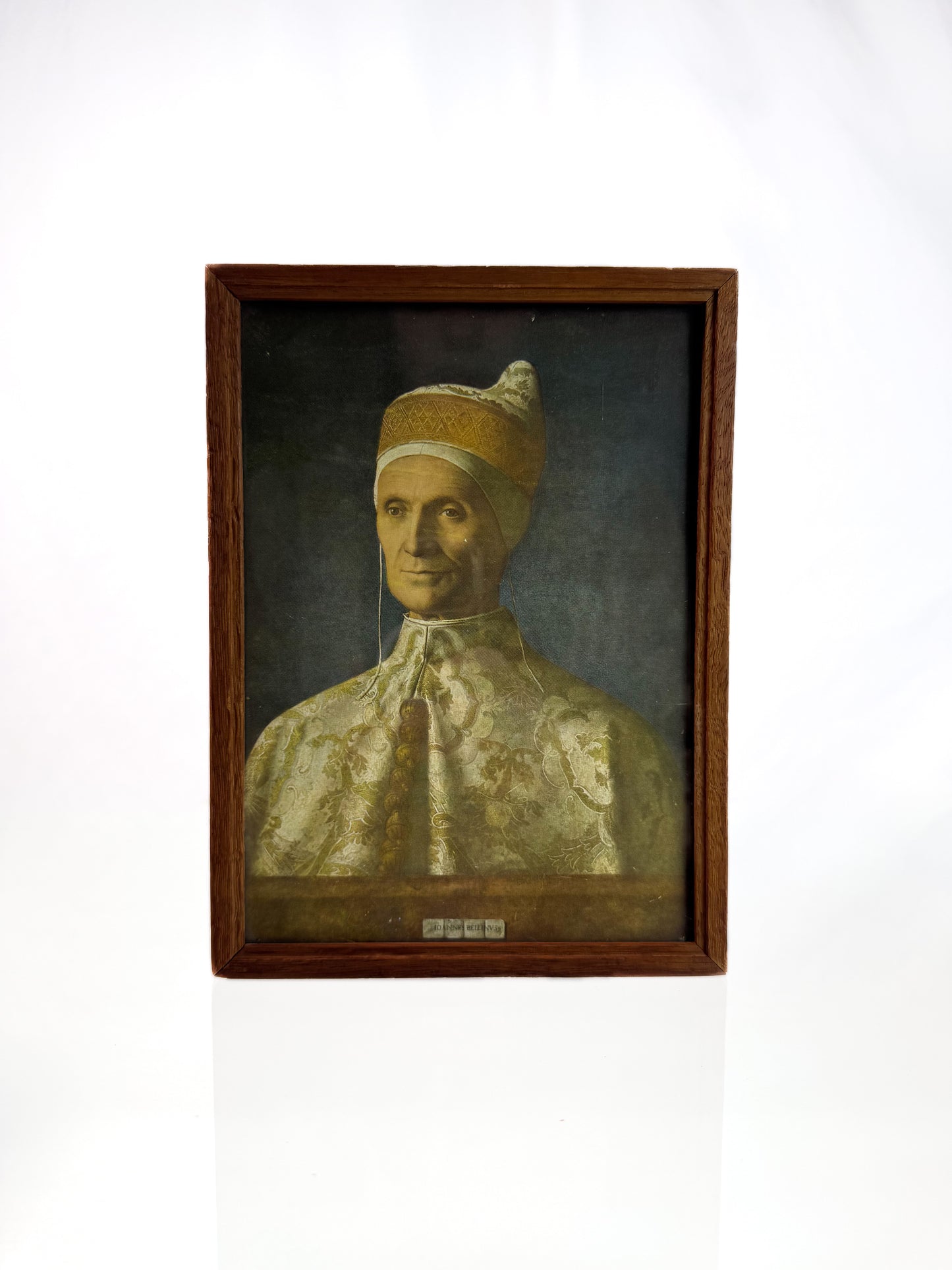 Vintage Wall Art - Framed Lithograph -  Italian Renaissance Religious Art - Portrait of The Doge Loredano by Bellini