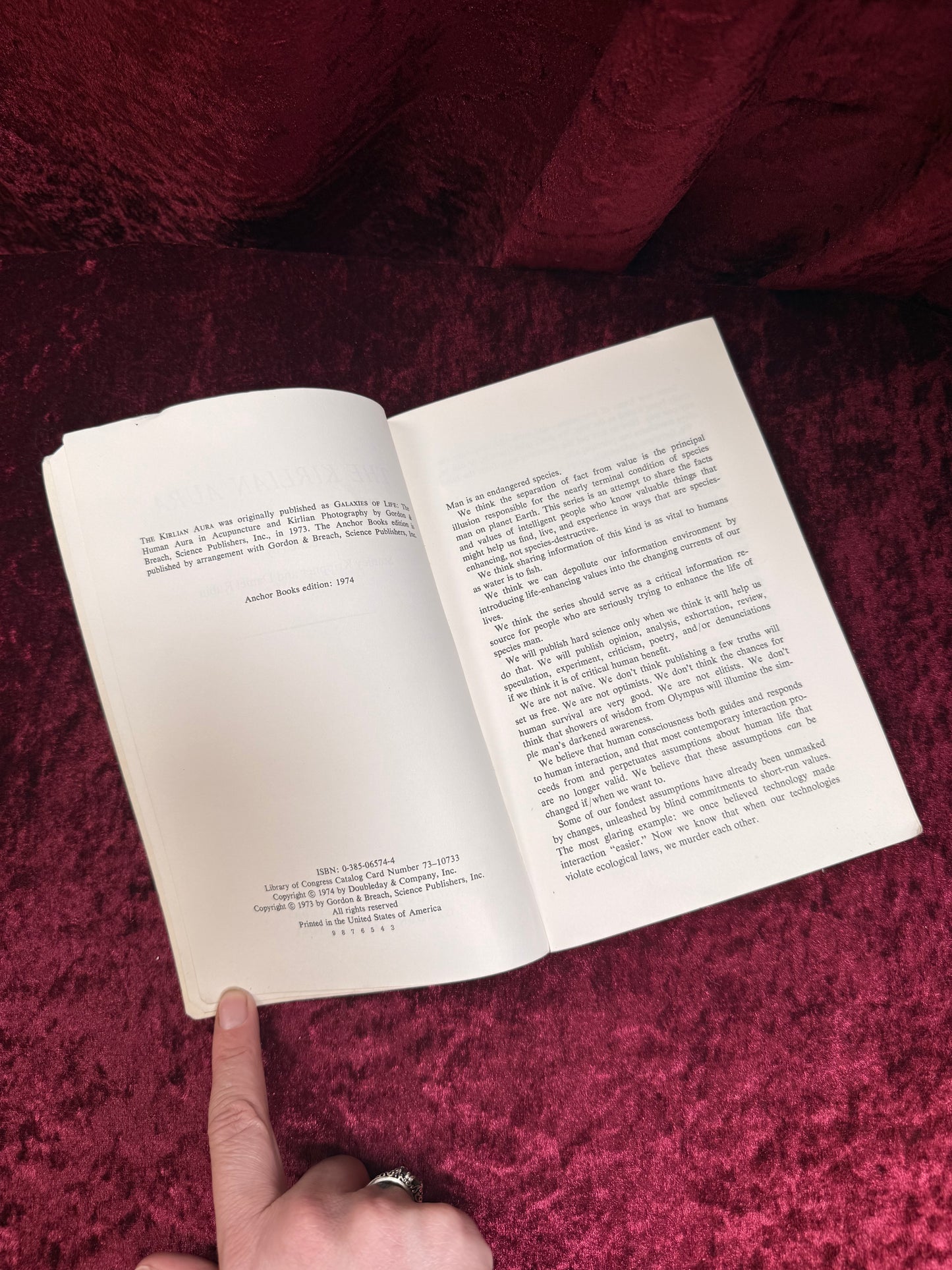 Vintage Paperback Book - The Kirlian Aura: Photographing the Galaxies of Life - Stanley Krippner - 1974