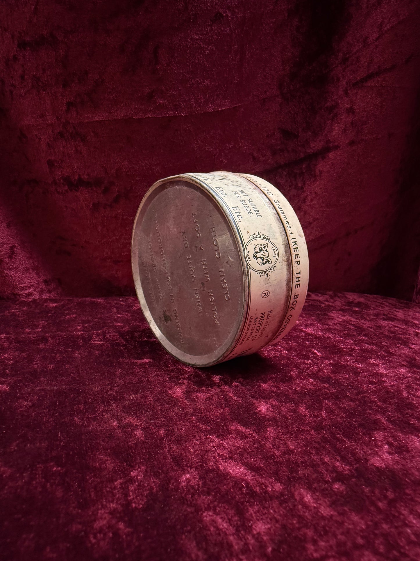 Vintage Medicine Cabinet - Metal Advertisement Tin - Propert’s Leather and Saddle Soap