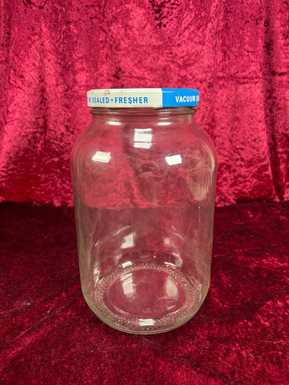 Vintage Glass Kitchen Storage Jar – Eggo Advertising Lid Mid Century Canister
