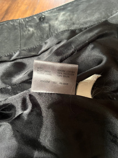 Vintage Clothing - Genuine Leather Jacket - Black - Black Lining - Small - Wilsons Leather
