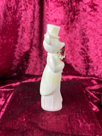 Vintage Perfume Bottle Set - Anthropomorphic Mice Bride and Groom - Avon