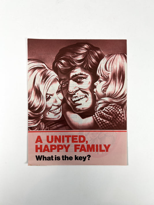 Vintage Ephemera - Religious Pamphlet - A United, Happy Family