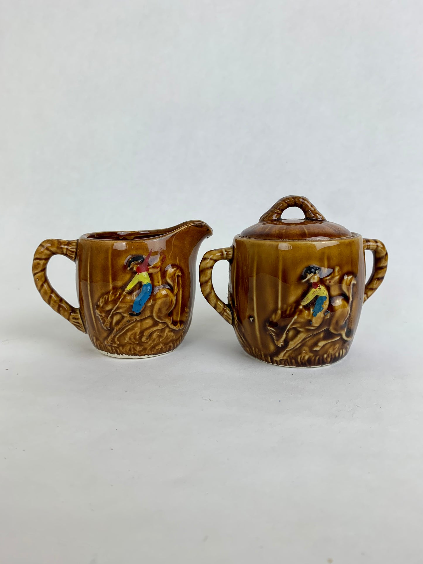 Golden Aspen by Thrifco Japan South Dakota Souvenir Cream & Sugar Bowl