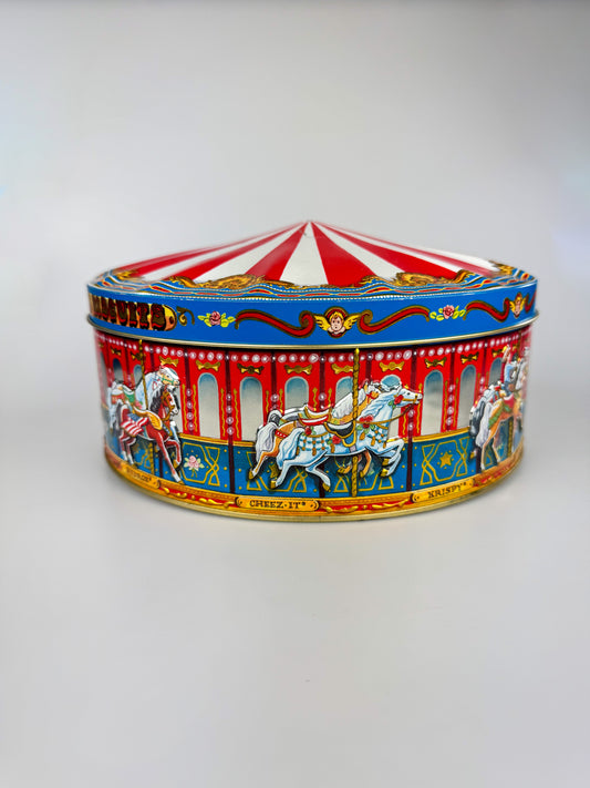 Vintage Sunshine Biscuits Carnival Carousel Gift Tin