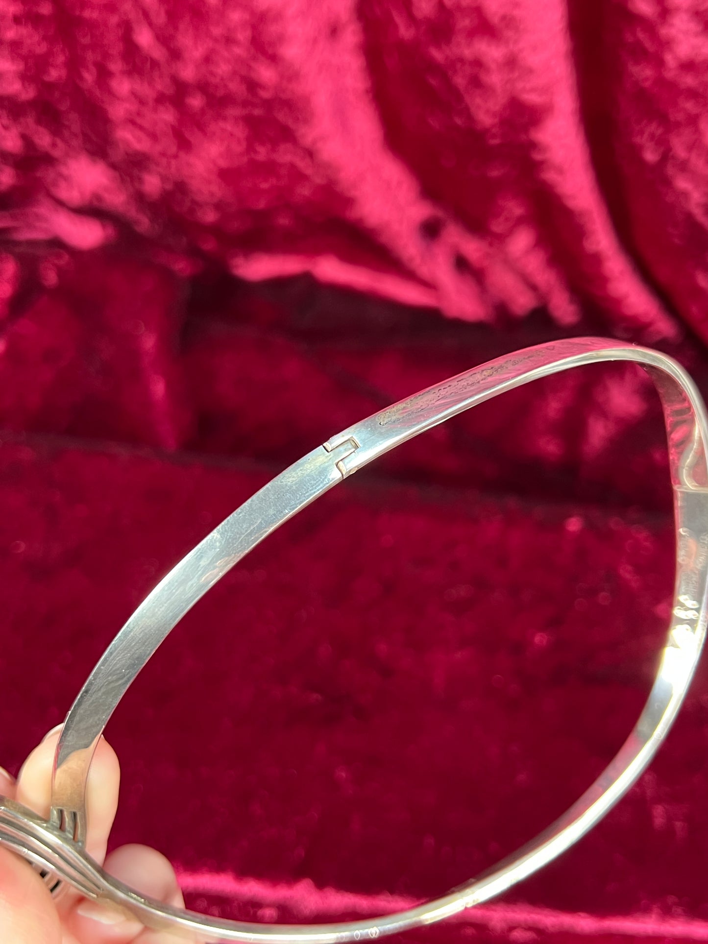 Vintage Jewelry - Modernist Collar Necklace - Sterling Silver - Sodalite Pendant - Taxco - Mexico