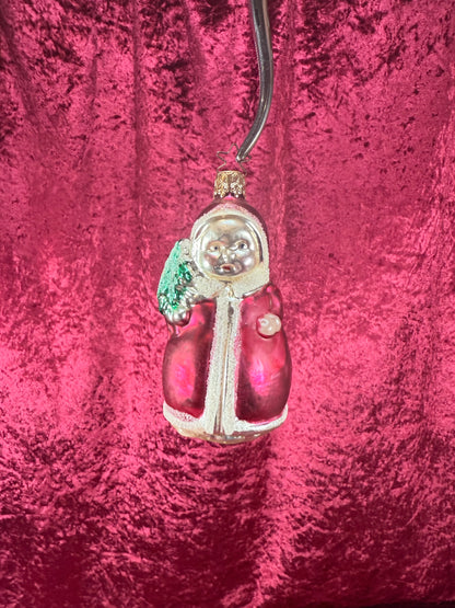 Vintage Christmas - Handblown Glass Ornament - Old World Santa - Inge Glas - Made In Germany
