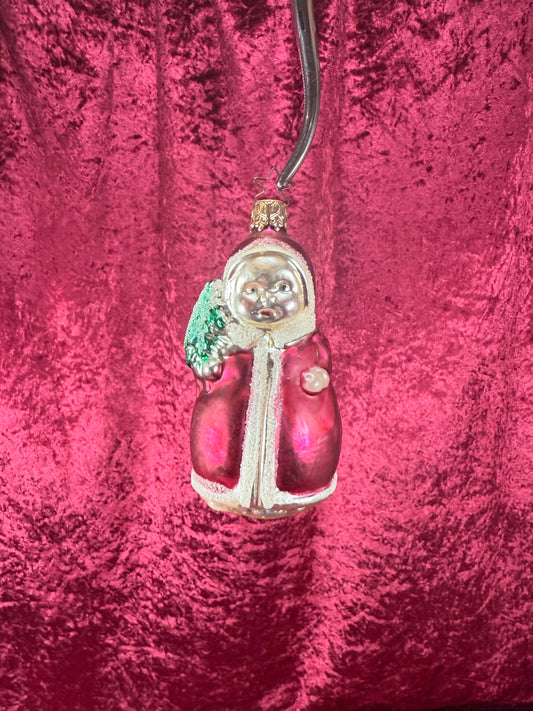 Vintage Christmas - Handblown Glass Ornament - Old World Santa - Inge Glas - Made In Germany