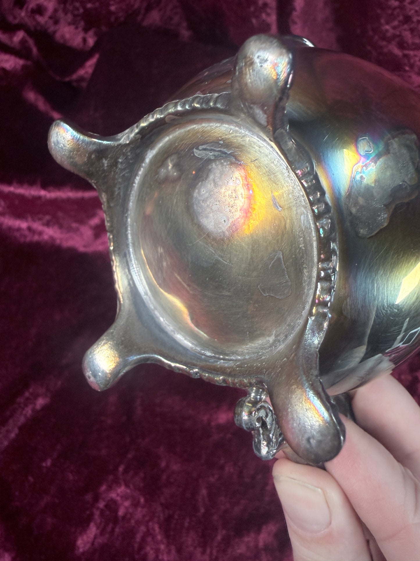 Vintage Silverplate Creamer – Apple Shaped Footed Pitcher