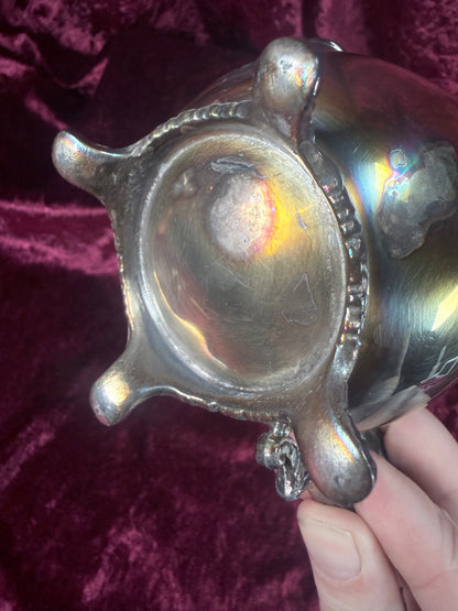 Vintage Silverplate Creamer – Apple Shaped Footed Pitcher
