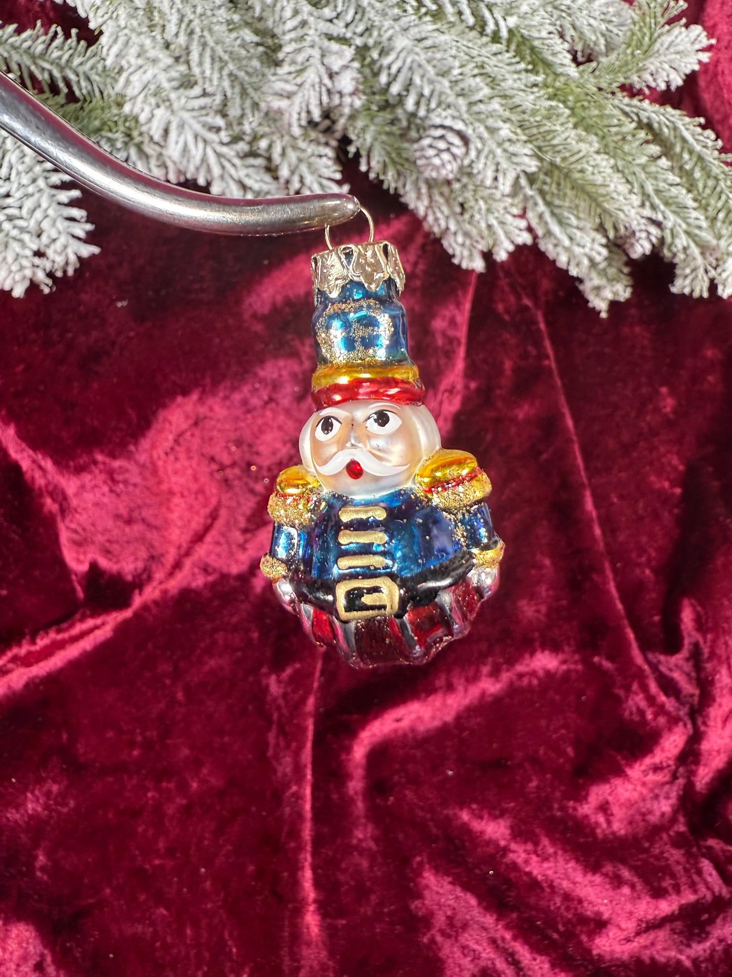 Vintage Christmas - Handblown Glass Ornament - Nutcracker