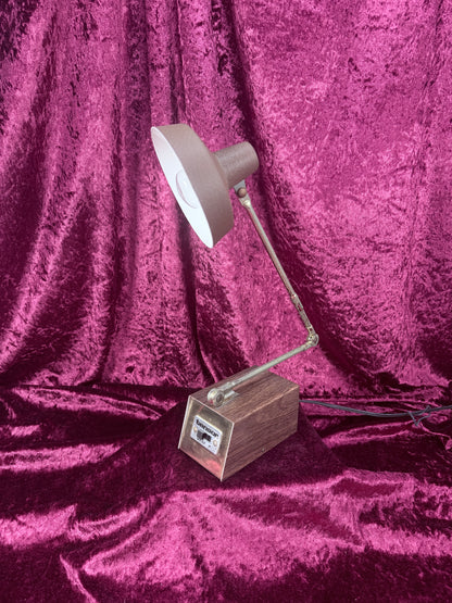 Vintage Tensor Portable Desk Lamp - Adjustable Gooseneck Faux Wood Grain Base