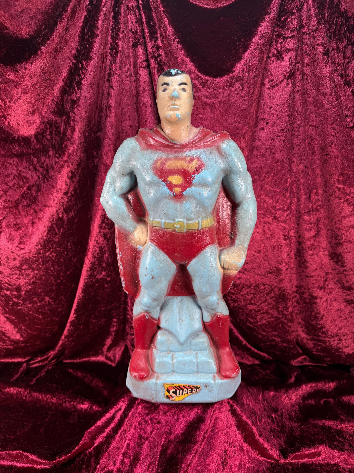 Vintage Collectibles - Superman Blow Mold Bank - Transogram - 1966