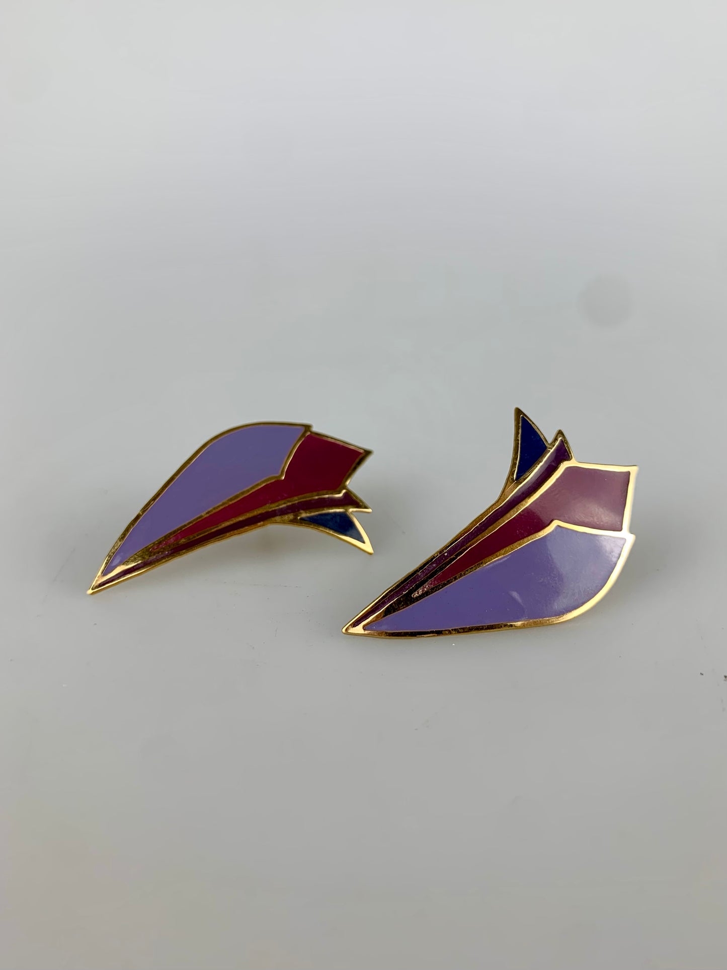 1980s Post Modern Enamel Earrings