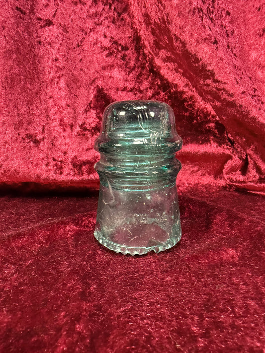 Vintage Insulator Cap - Clear Blue - Hemingray