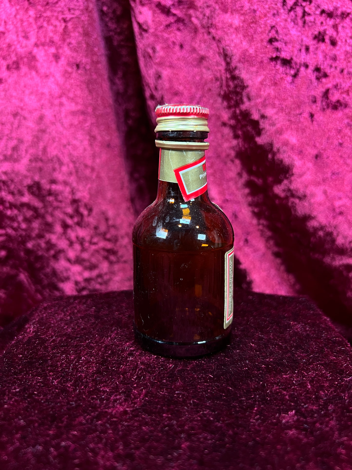 Vintage Glass Miniature Bottle - Drambuie Scotch Liqueur Advertising Collectible