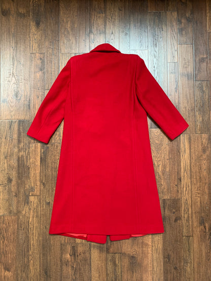 Vintage Clothing - Long Wool Coat - Red - Ferncroft - Small - Made In U.S.A.