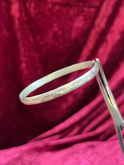 Vintage Jewelry - Bangle Bracelet - 925 Sterling Silver - Stamped Eagles - Mexico