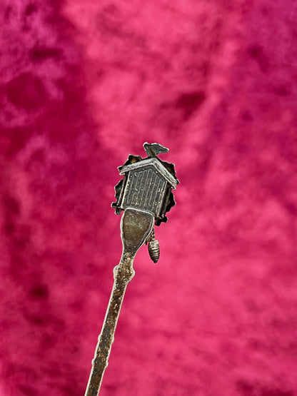 Vintage Silver Plate Teaspoon – Cuckoo Clock Handle Novelty Spoon - Versilbert