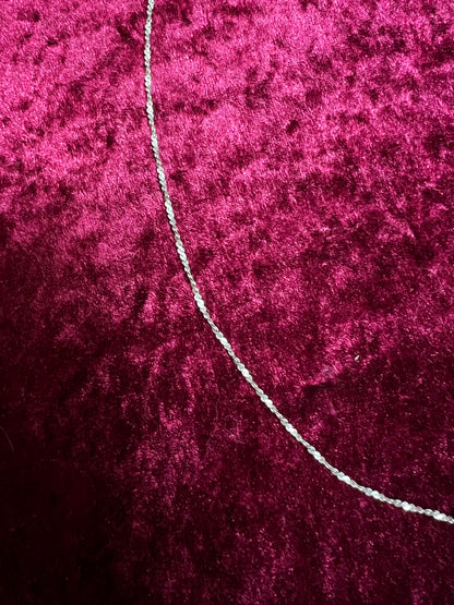 Vintage 925 Sterling Silver Italian Twisted Rope Chain - 30" - 7 Grams