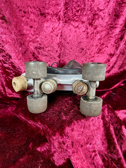 Vintage Leather Roller Skates – Black Leather - Chicago Wheels and Sure-Grip Trucks