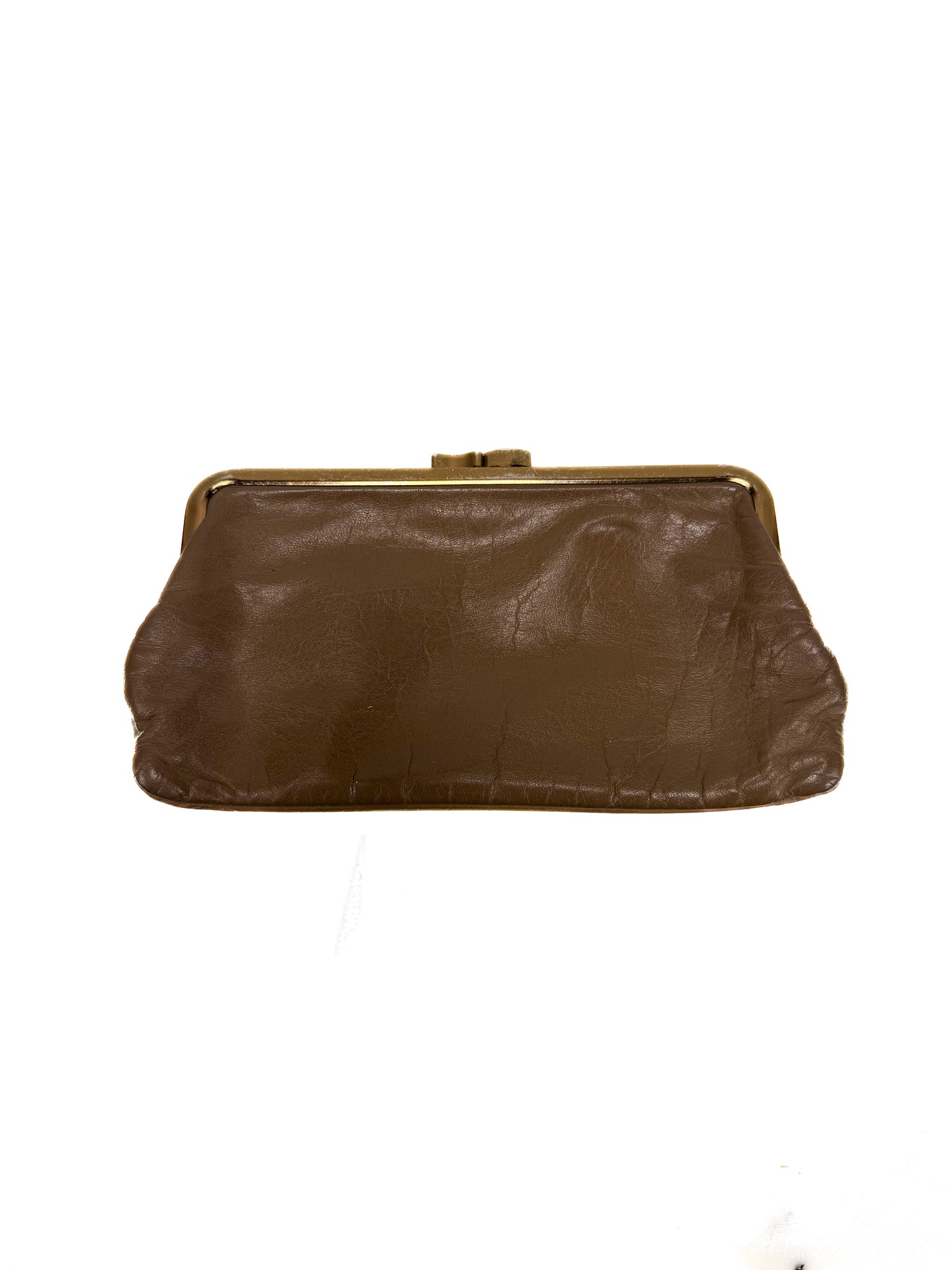 Vintage Wallet - Snap Closure - Light Brown with Gold Tone Hardware