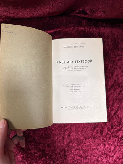 Vintage Paperback Book - First Aid Text Book Fourth Edition - The American National Red Cross - 1967