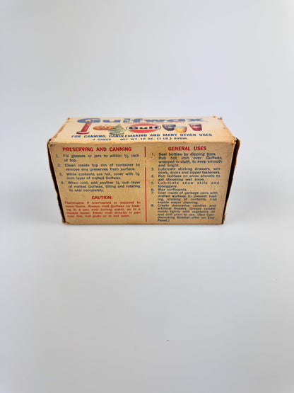 Vintage Gulfwax Box - 4 Cakes Paraffin Wax
