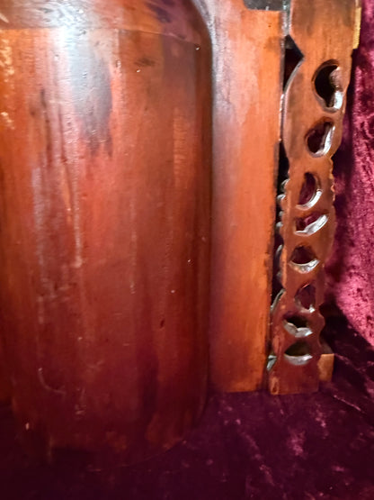 Vintage Hand Carved Wooden Altar - Immaculate Conception of Mary - Gold Shrine Devotional