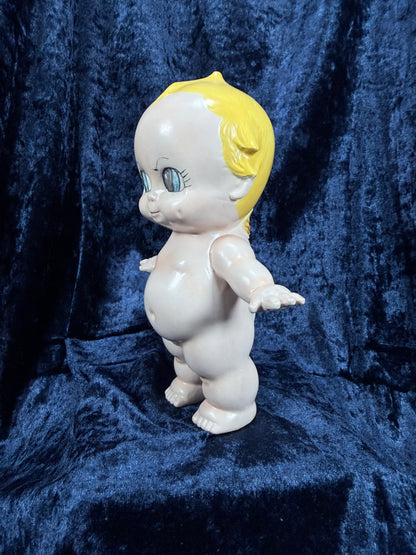 Vintage Chalkware Kewpie Figurine – Byron Molds Angel with Crochet Dress
