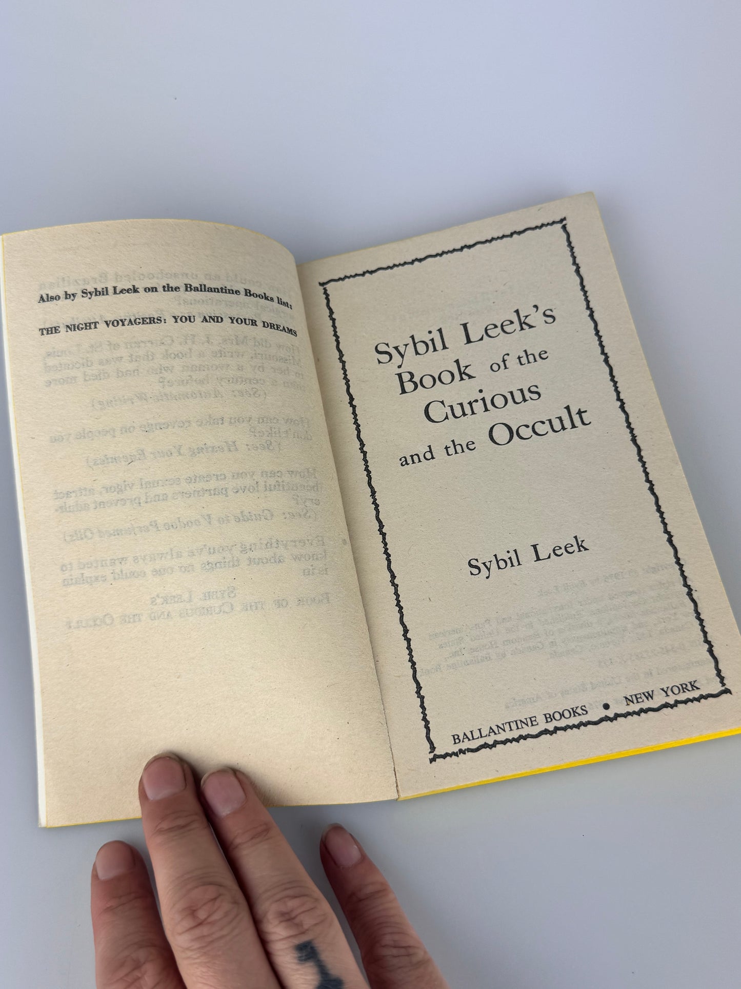 Vintage Paperback - Sybil Leek's Book of the Curious and the Occult - 1976