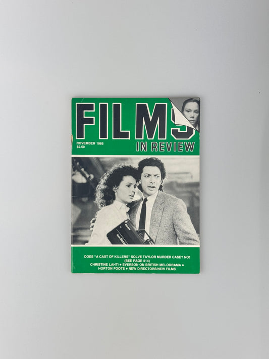 Films In Review Magazine - November 1986 - A Cast Of Killers, Horton Foote, Christine Lahti